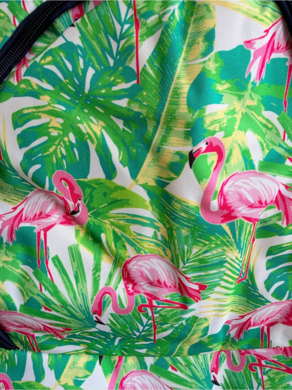 NWT NGIL Tropical Flamingo Print Backpack - Pink & Green - Picture 3 of 11